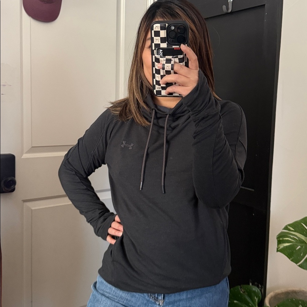 Under Armour Dark Gray Cowl Neck Activewear Pullover. M